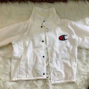 White champion rain jacket.